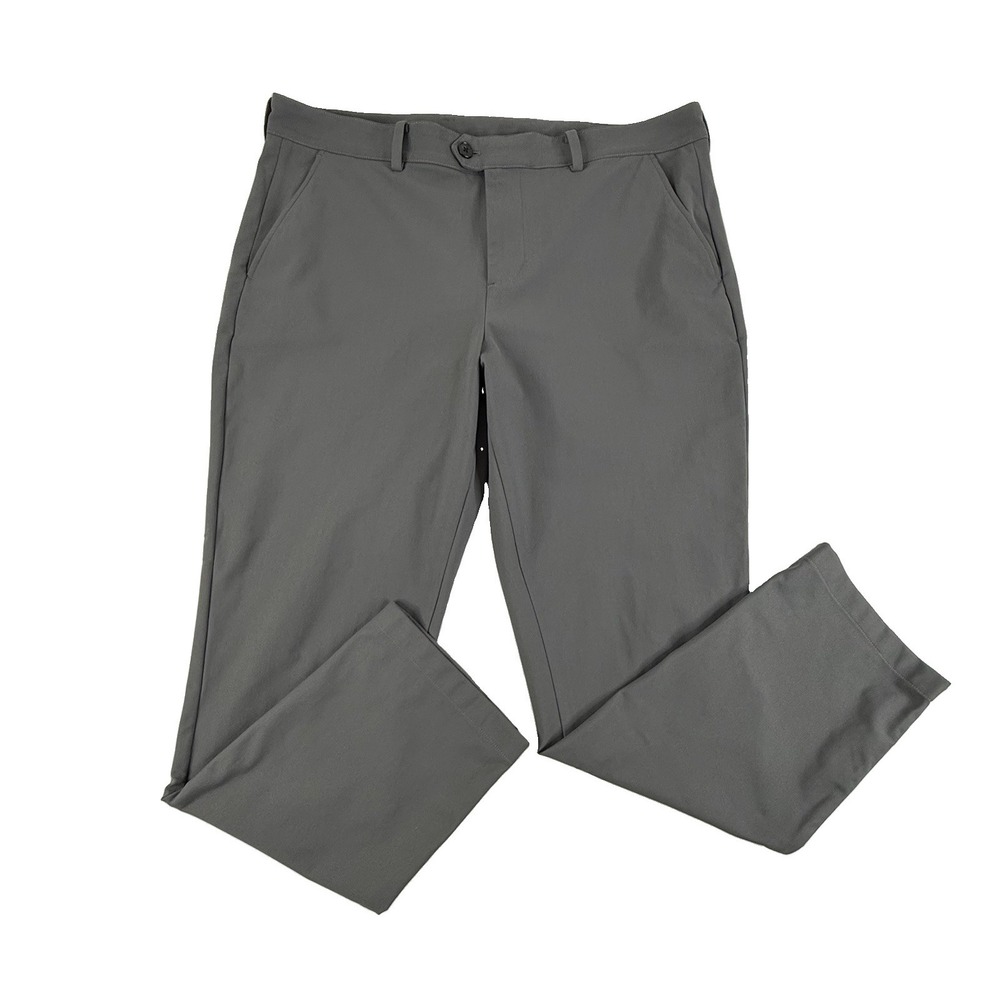 Mizzen + Main Upton Chino Pant Solid Gray Size 38 x 32 Performance Golf